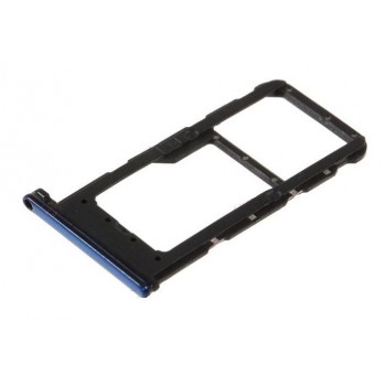 SIM card holder Huawei P Smart Plus 2018/Nova 3i blue original (service pack)
