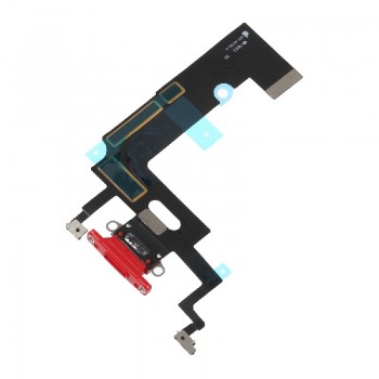Flex for iPhone XR for charging connector with microphone Red ORG