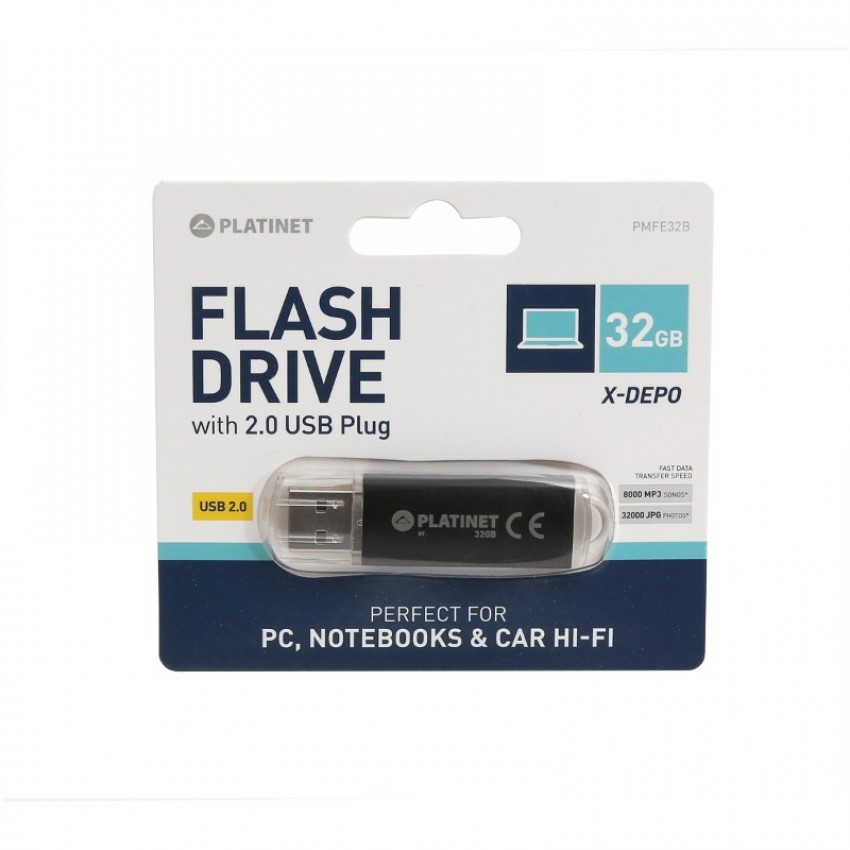Atmiņas USB disks Platinet 32GB USB 2.0