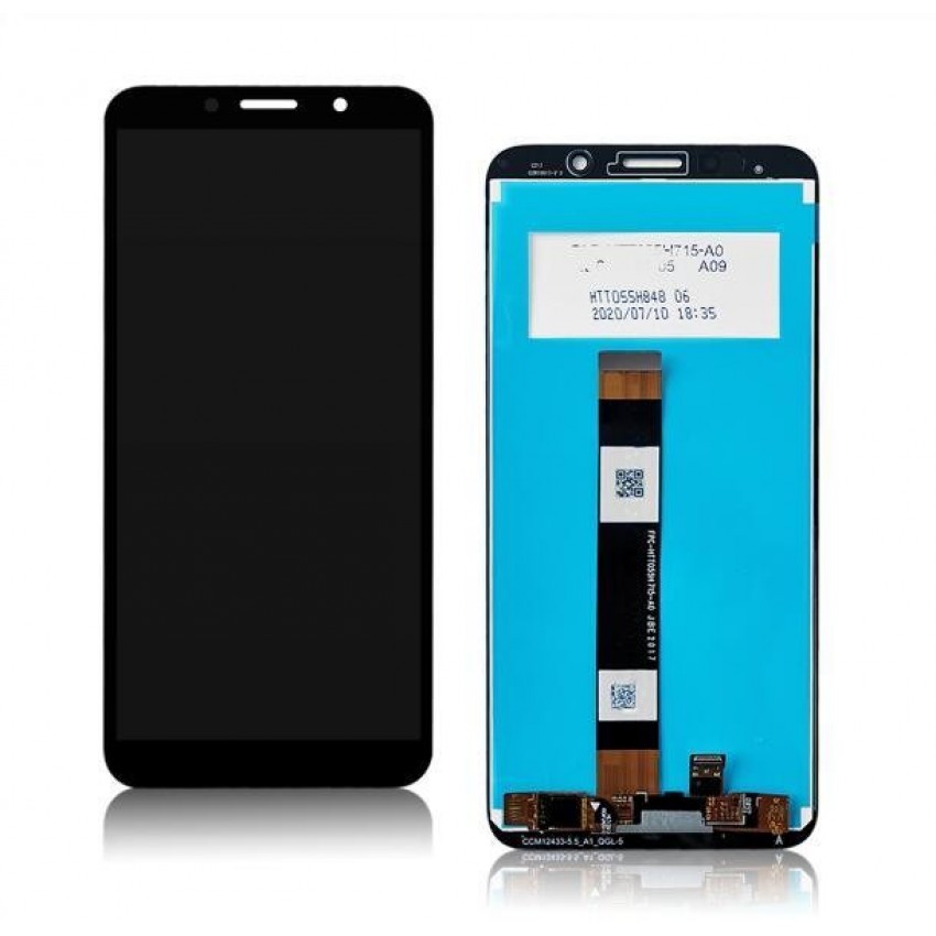 LCD displeja ekrāns Huawei Y5p 2020/Honor 9S ar skārienekrānu melns ORG