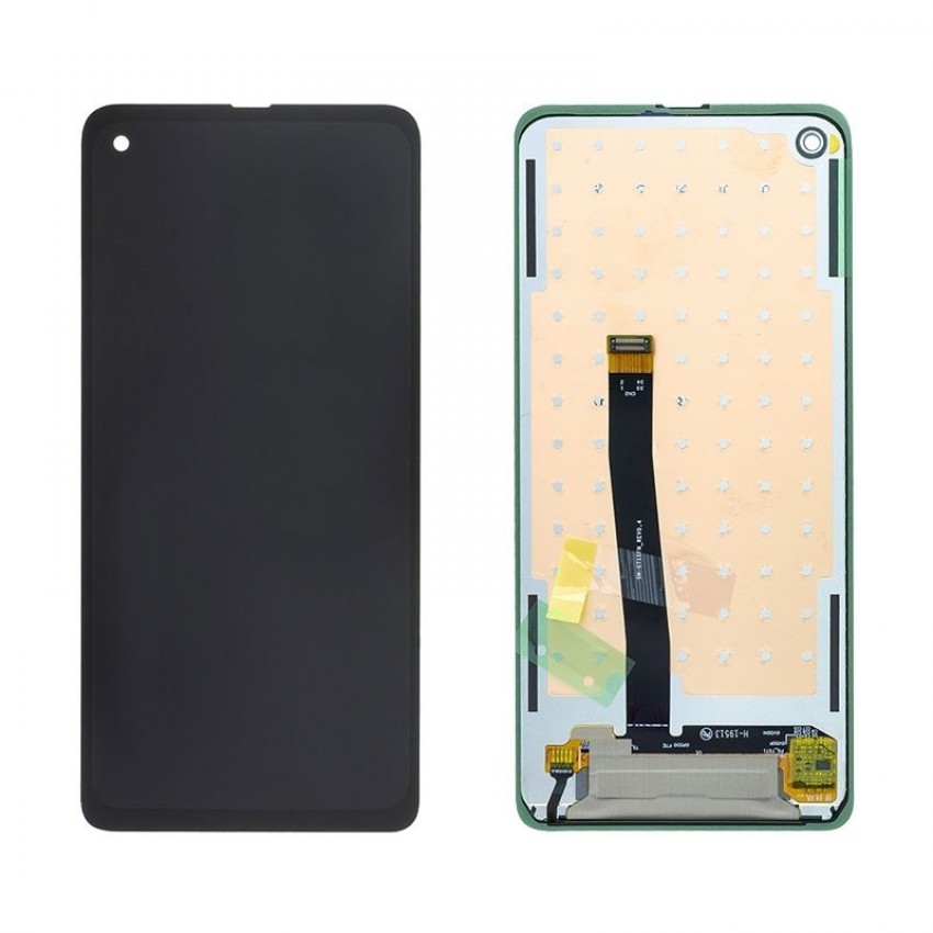 LCD displeja ekrāns Samsung G715F Xcover PRO ar skārienekrānu, melns oriģināls (service pack)