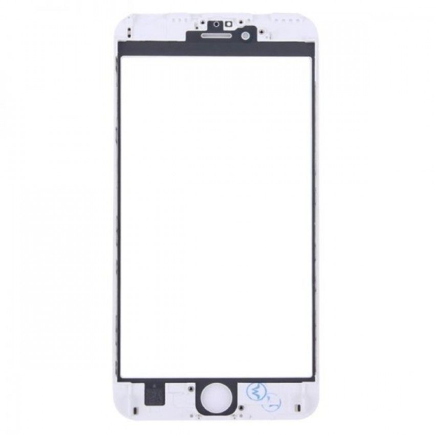 LCD ekrāna stikls Apple iPhone 6 Plus ar rāmi balts ORG (v2)