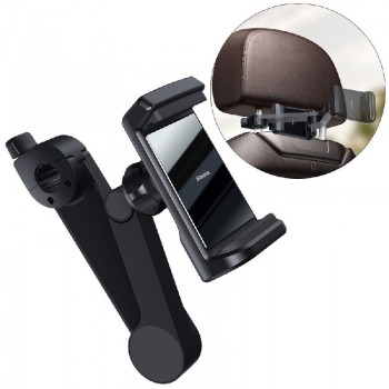 Universal car phone holder Baseus (Wireless Qi 15 W) mount on the rear headrest