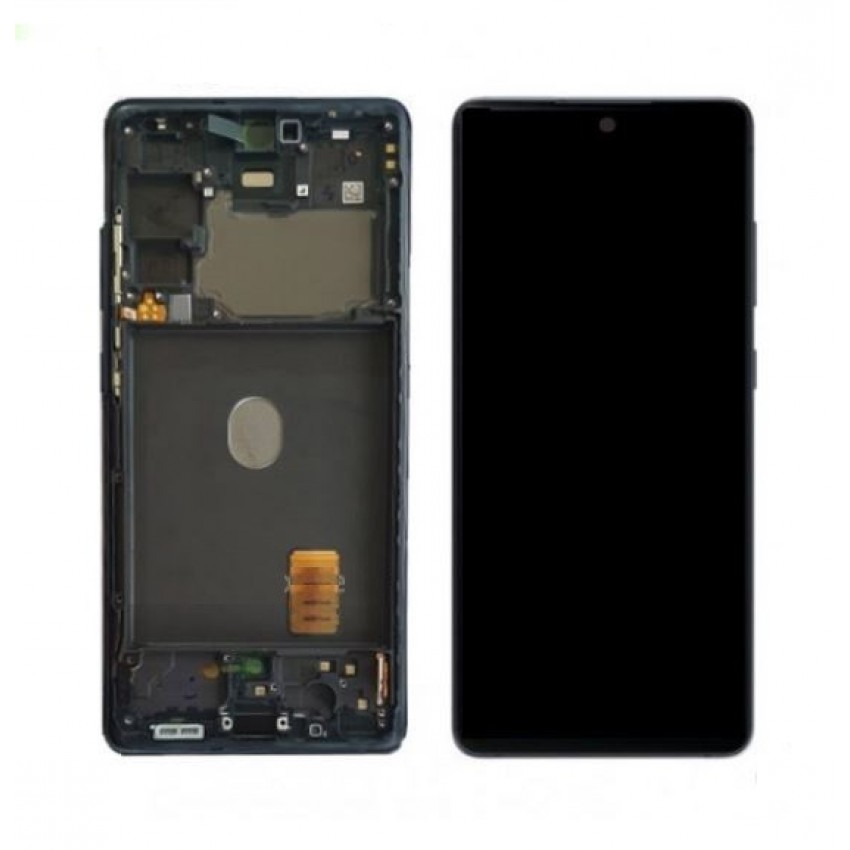 LCD screen Samsung G780/G781 S20 FE with touch screen and frame Cloud Navy original (service pack)