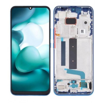 LCD screen Xiaomi Mi 10 Lite 5G with touch screen with frame Blue/Green original (service pack)