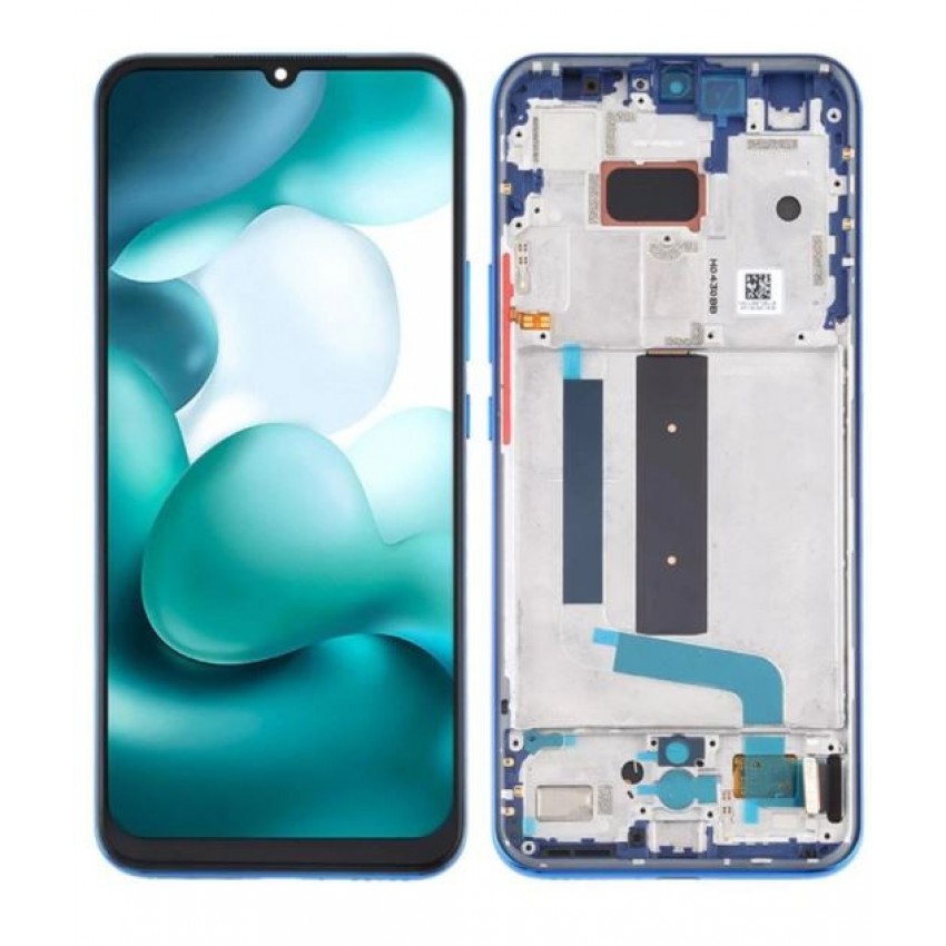 LCD screen Xiaomi Mi 10 Lite 5G with touch screen with frame Blue/Green original (service pack)