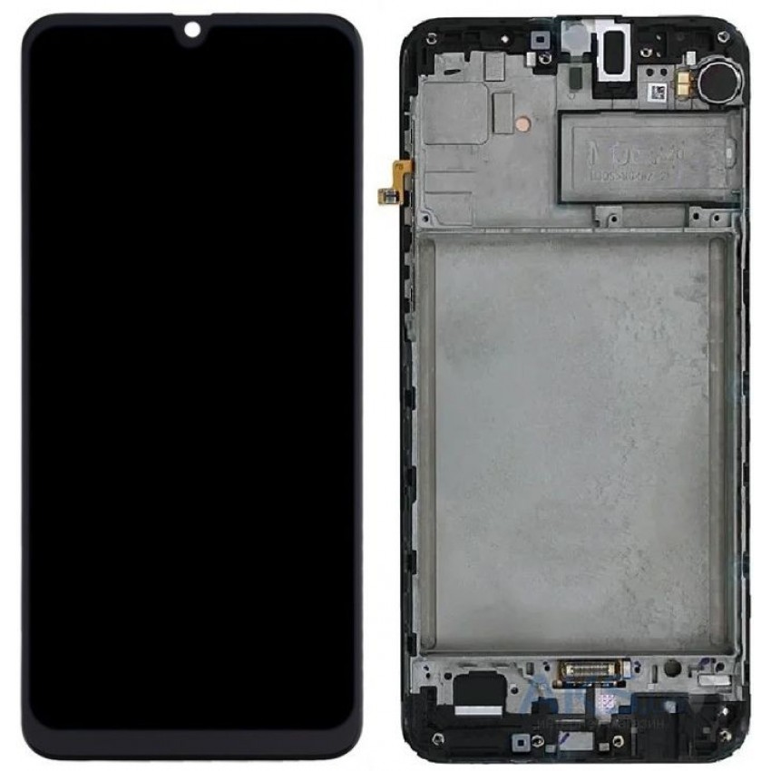 LCD ekrāns Samsung M217/M315 M21s/M31 2020 ar skārienekrānu melns oriģināls (service pack)