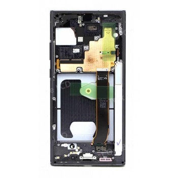 Ekranas Samsung N985/N986 Note 20 Ultra su lietimui jautriu stikliuku ir rėmeliu Mystic Black originalus (service pack)