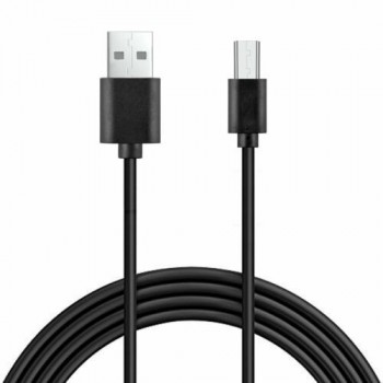 USB cable MicroUSB 10mm oblong Black HQ (1M)