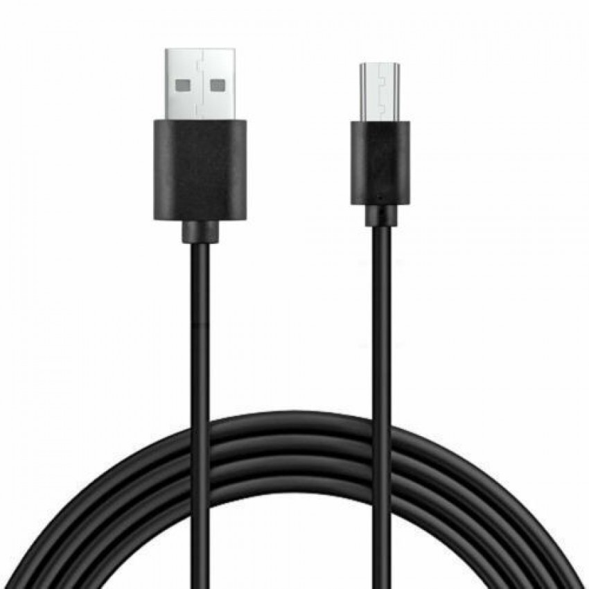 USB cable MicroUSB 8mm oblong black HQ (1M)
