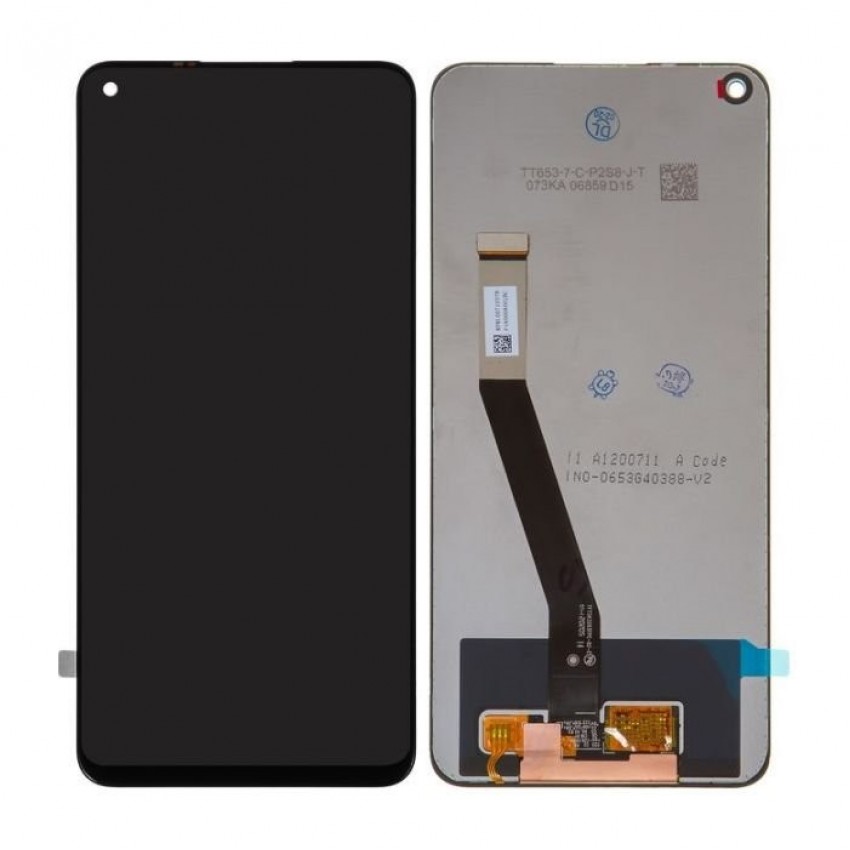 LCD displeja ekrāns Xiaomi Redmi Note 9 ar skārienekrānu, melns ORG