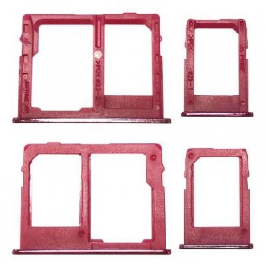 SIM card holder Samsung J415 J4+/J610 J6+ Rose Pink (2pcs) original (used Grade A)