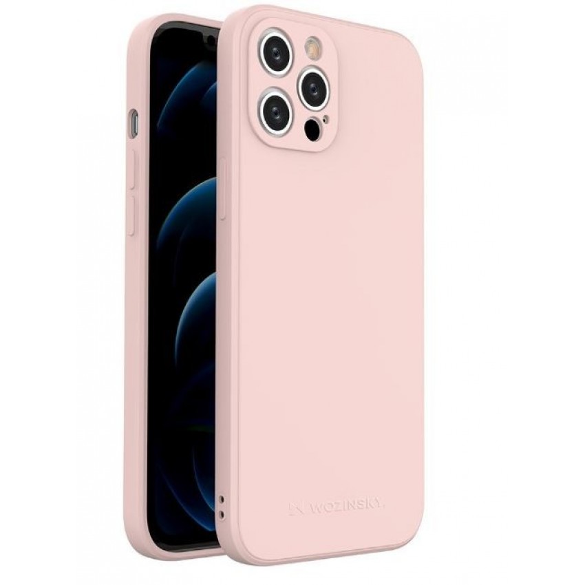 Korpuss Wozinsky Color Case Silicone Apple iPhone 12 rozā