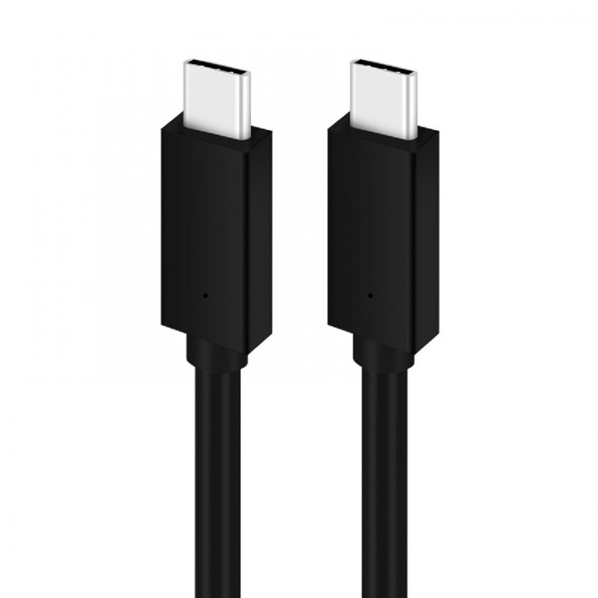 USB kabelis Platinet USB-C (Type-C) uz USB-C (Type-C) (5A), melns 2M
