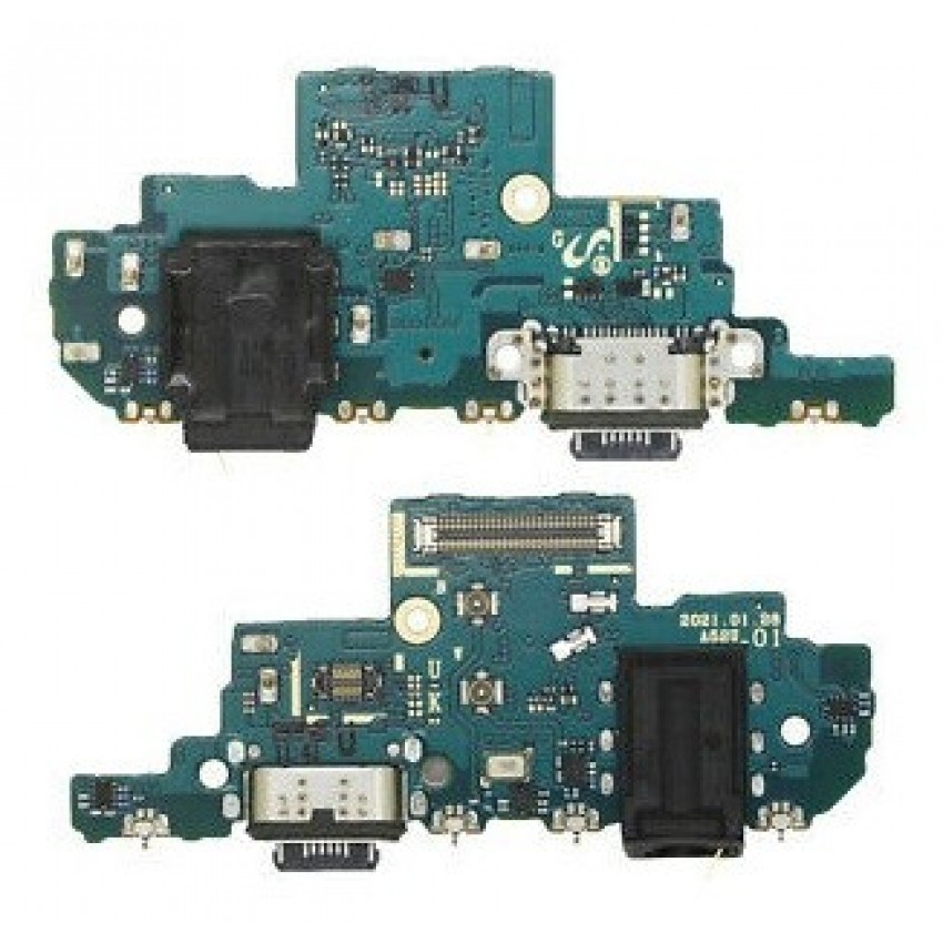 Lanksčioji jungtis Samsung A525/A526 A52 4G/5G 2021 su įkrovimo kontaktu, mikrofonu, ausinių lizdu originali (service pack)
