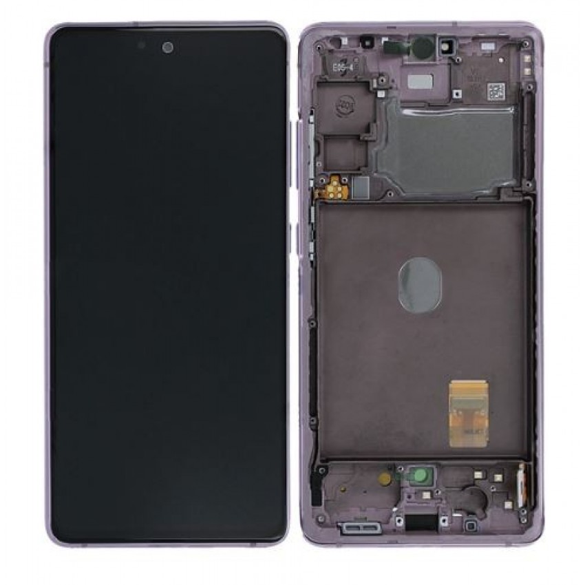 LCD screen Samsung G780 S20 FE with touch screen and frame Cloud Lavender original (service pack)