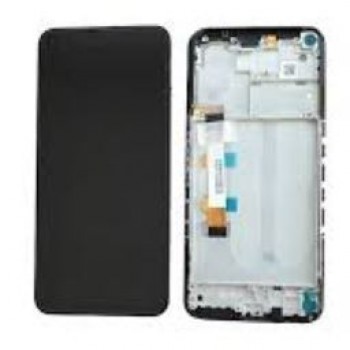 LCD screen Xiaomi Redmi Note 9T 5G with touch screen with frame Black original (service pack)