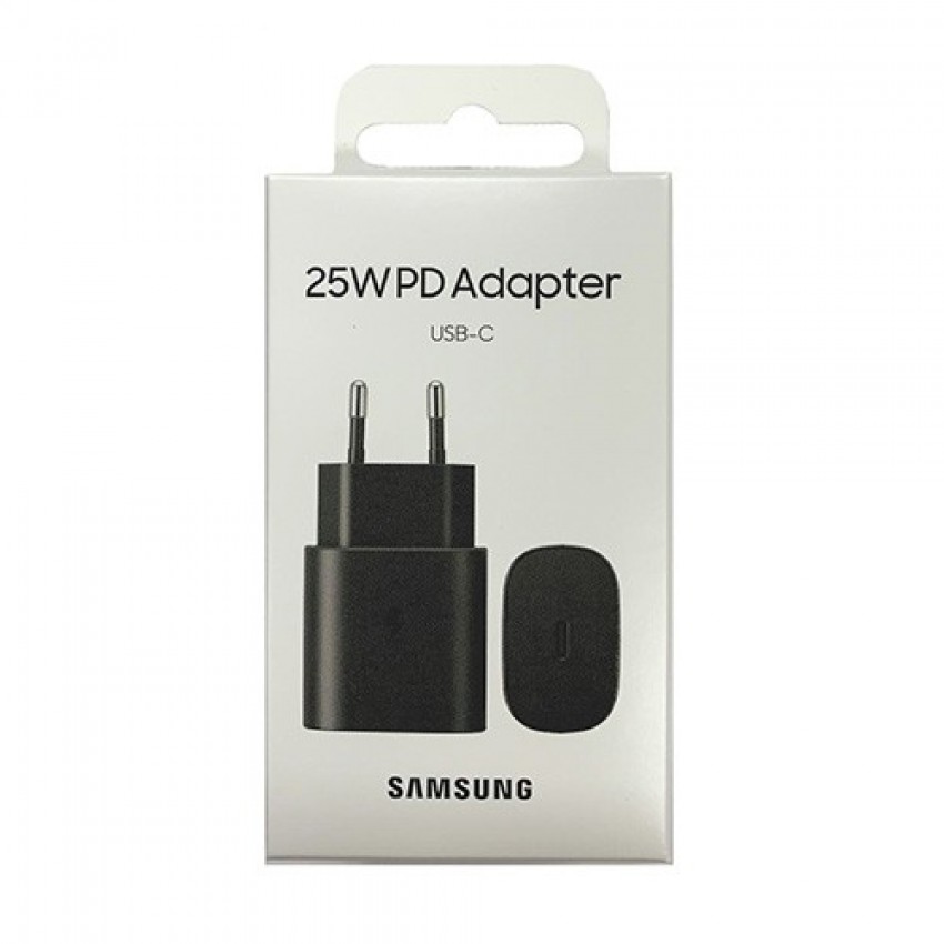 Lādētājs oriģināls Samsung Super Fast Charging (Type-C) EP-TA800EP-TA800NBE (25W), melns
