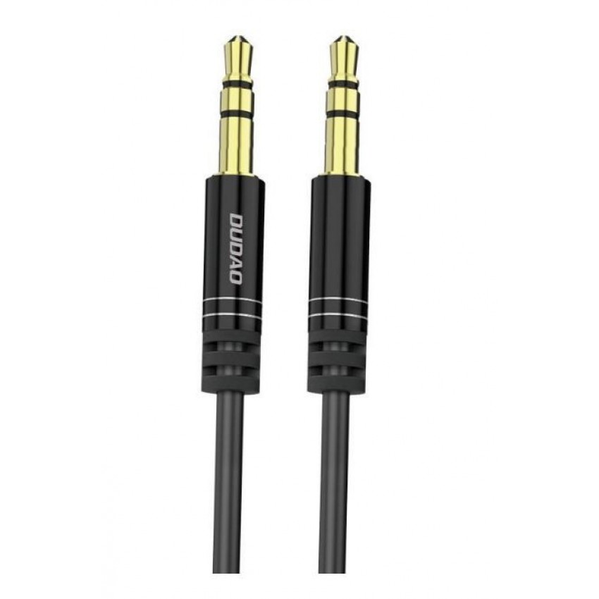 Audio adapteris Dudao L12 3,5 mm-3,5 mm (p-p) melns