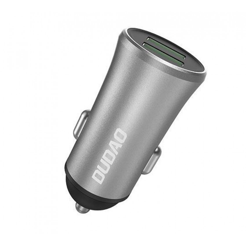 Car charger Dudao (2xUSB; 3.4A) silver