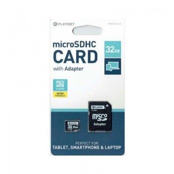 Карта памяти Platinet MicroSD 32GB (class10) + SD Aдаптер
