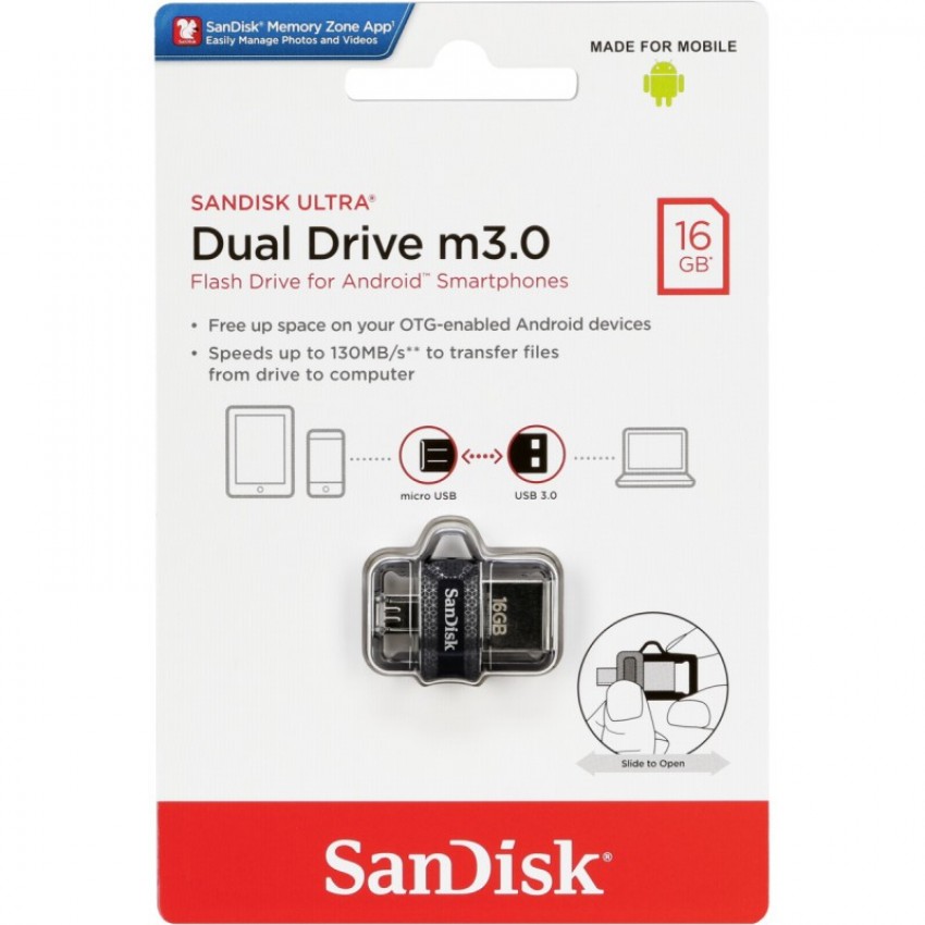USB atmiņas disks SanDisc Ultra Dual Drive 16GB USB 3.0