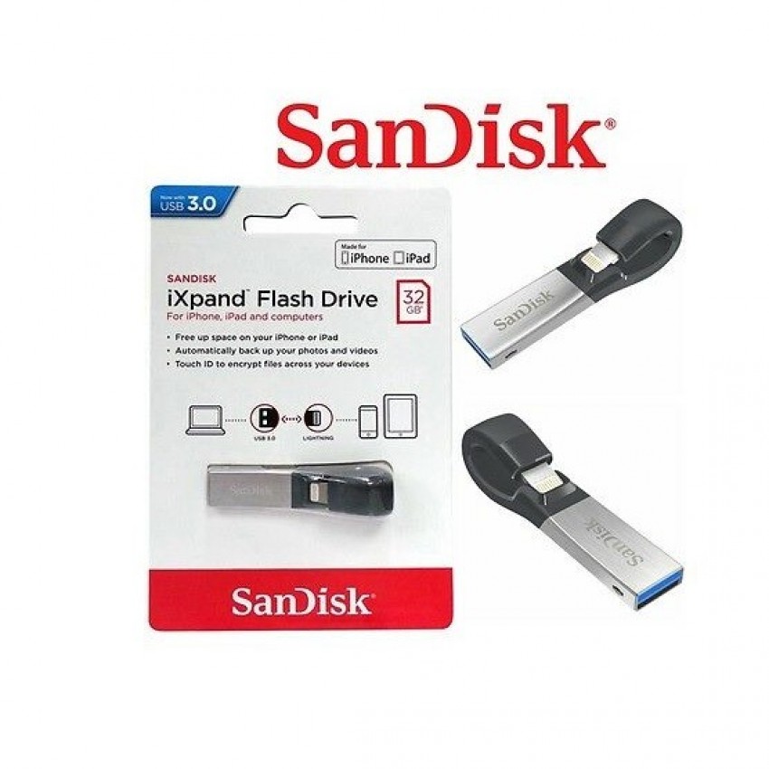 USB atmiņas disks SanDisc iXpand 32GB USB 3.0 + Lightning