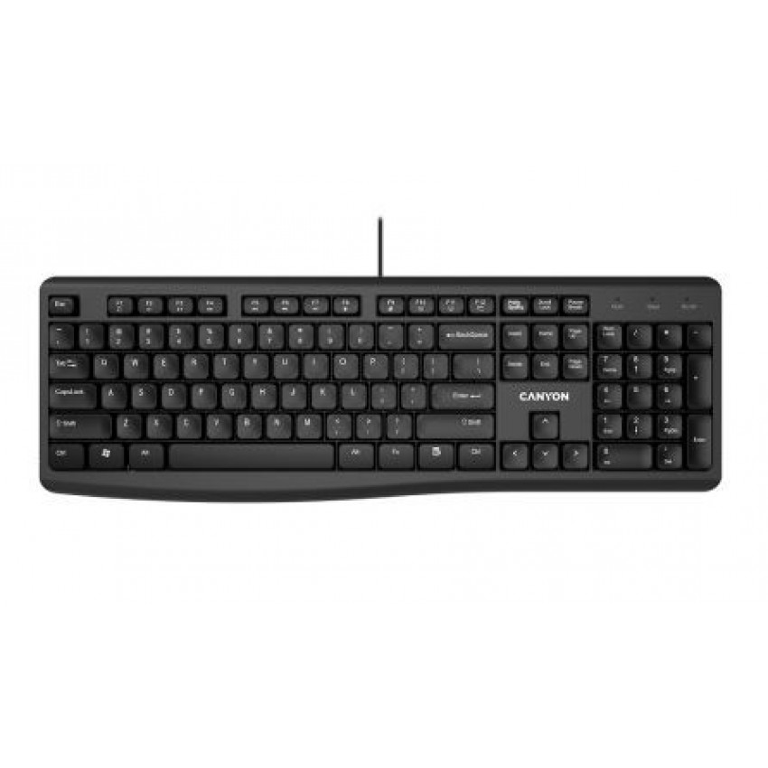 Wired keyboard CANYON (CNE-CKEY5-US) Slim black