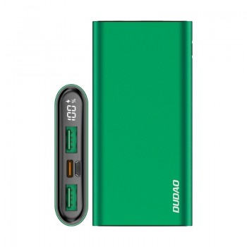 Ārējais akumulators  POWER BANK Dudao (K14H) 10000mAh (2xUSB; 1xType-C; QC3.0 20W) zaļš