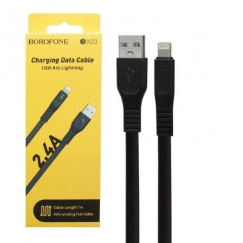 USB kabelis BOROFONE BX23 "lightning" melns 1m