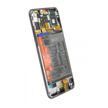 Ekranas Huawei P30 Lite New Edition 2020 (02353FPX/02353DQU) su lietimui jautriu stikliuku ir rėmeliu ir baterija Midnight Black originalus (service pack)