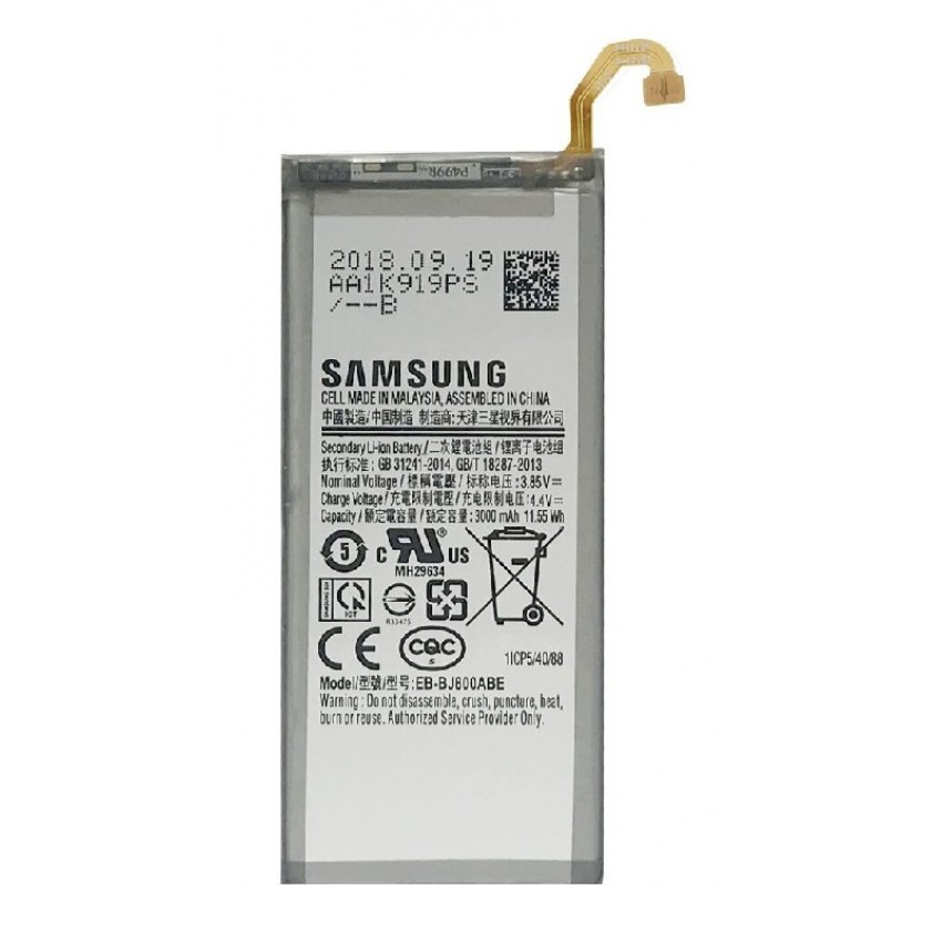 Battery ORG Samsung A600 A6 2018/J600 J6 2018 3000mAh EB-BJ800ABE