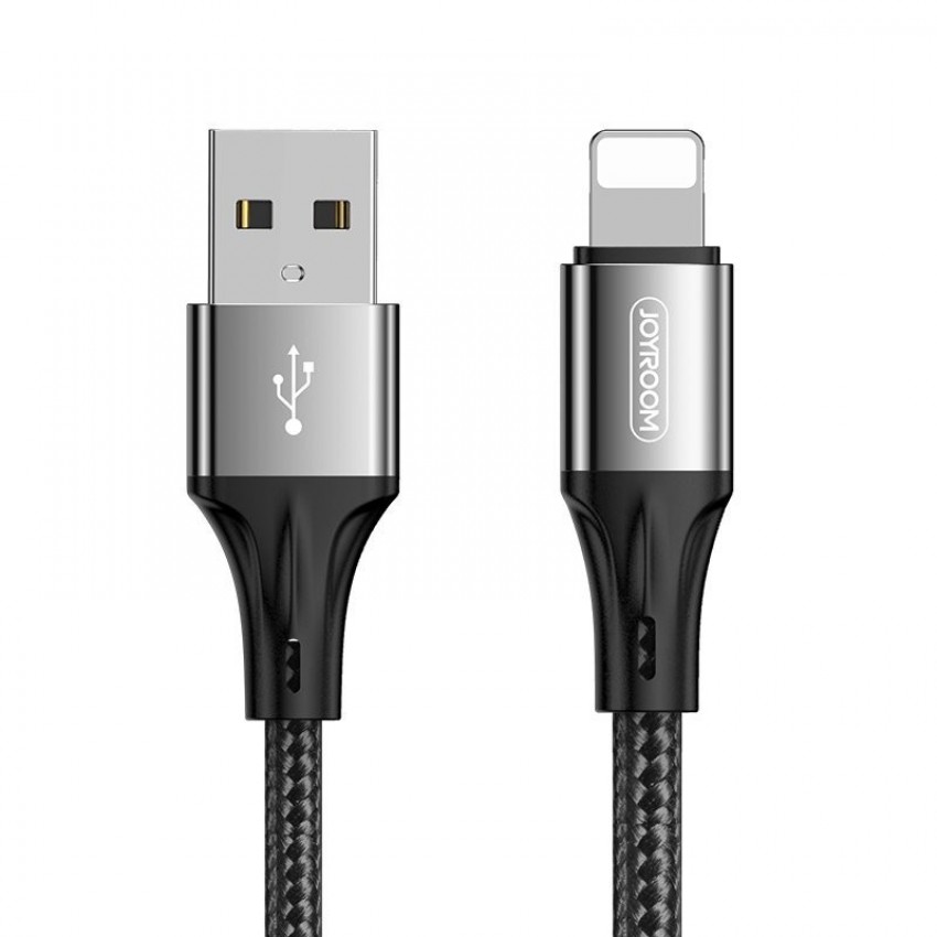 USB kabelis JOYROOM (S-1030N1) "lightning" (3A) 1m melns