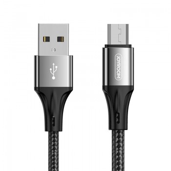USB kabelis JOYROOM (S-1030N1) microUSB (3A) 1m melns