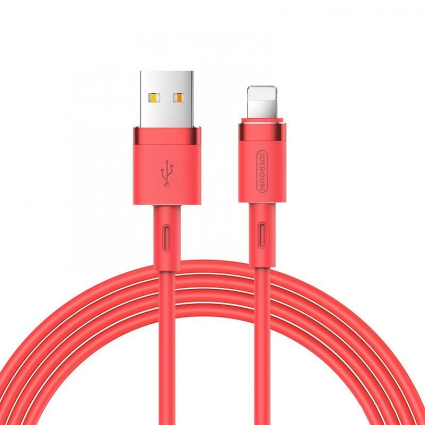 USB kabelis JOYROOM (S-1224N2) lightning (2,4A) 1,2 m sarkans