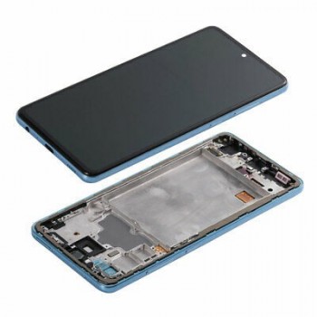 LCD screen Samsung A725/A726 A72 4G/5G with touch screen with frame Awesome Blue original (service pack)