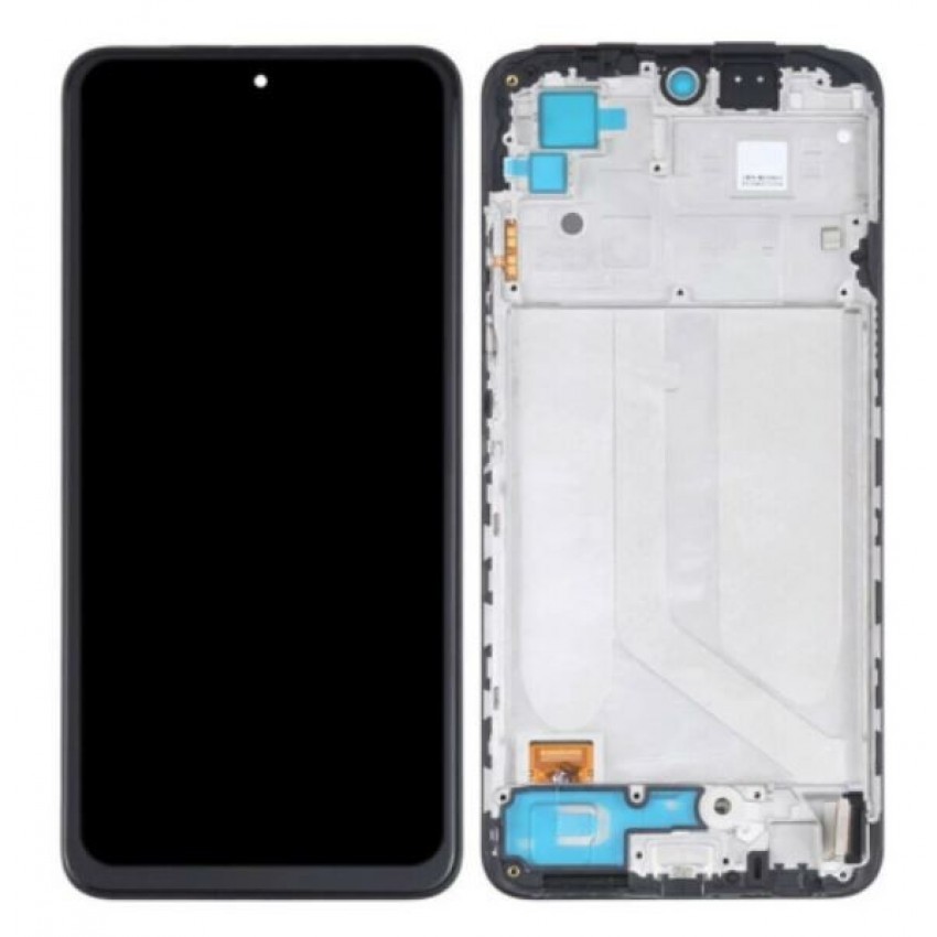 LCD ekrāns Xiaomi Redmi Note 10 5G/Redmi Note 10S ar skārienekrānu melns oriģināls (servisa pakotne)