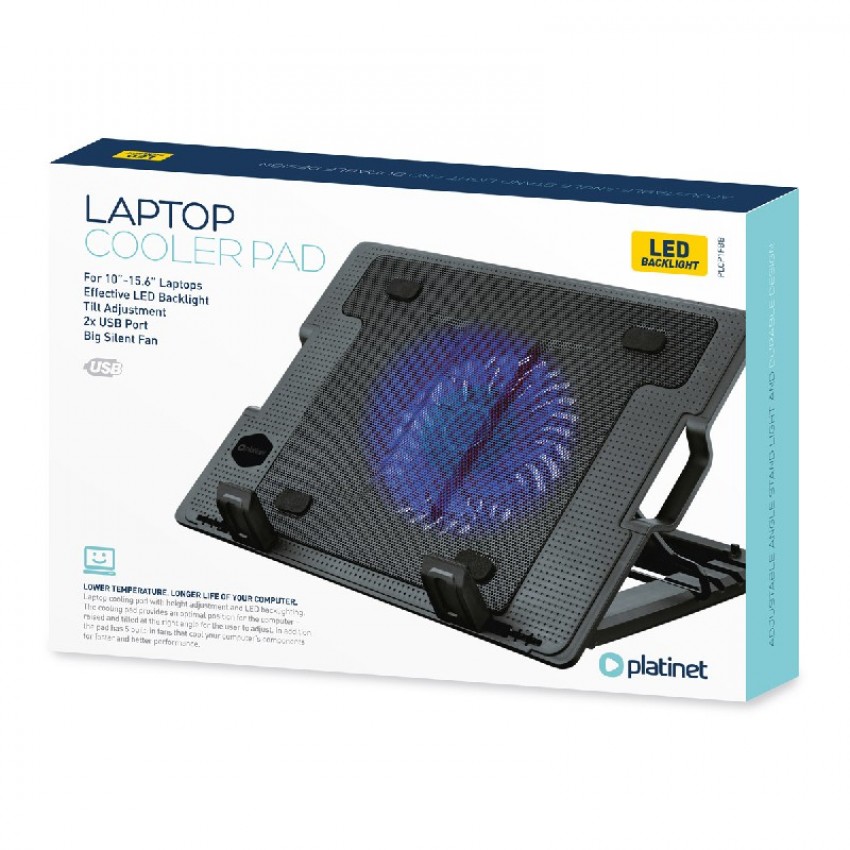 Laptop Cooler pad OMEGA 1 FAN (USB) black