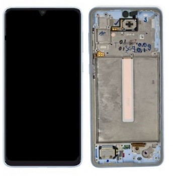 LCD screen Samsung A336 A33 5G 2022 with touch screen and frame Blue original (service pack)