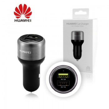Car charger original Huawei AP31 FastCharge (2xUSB; 2A; type-C cable) black with box