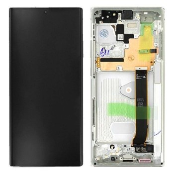 Ekranas Samsung N985/N986 Note 20 Ultra su lietimui jautriu stikliuku ir rėmeliu Mystic White originalus (service pack)