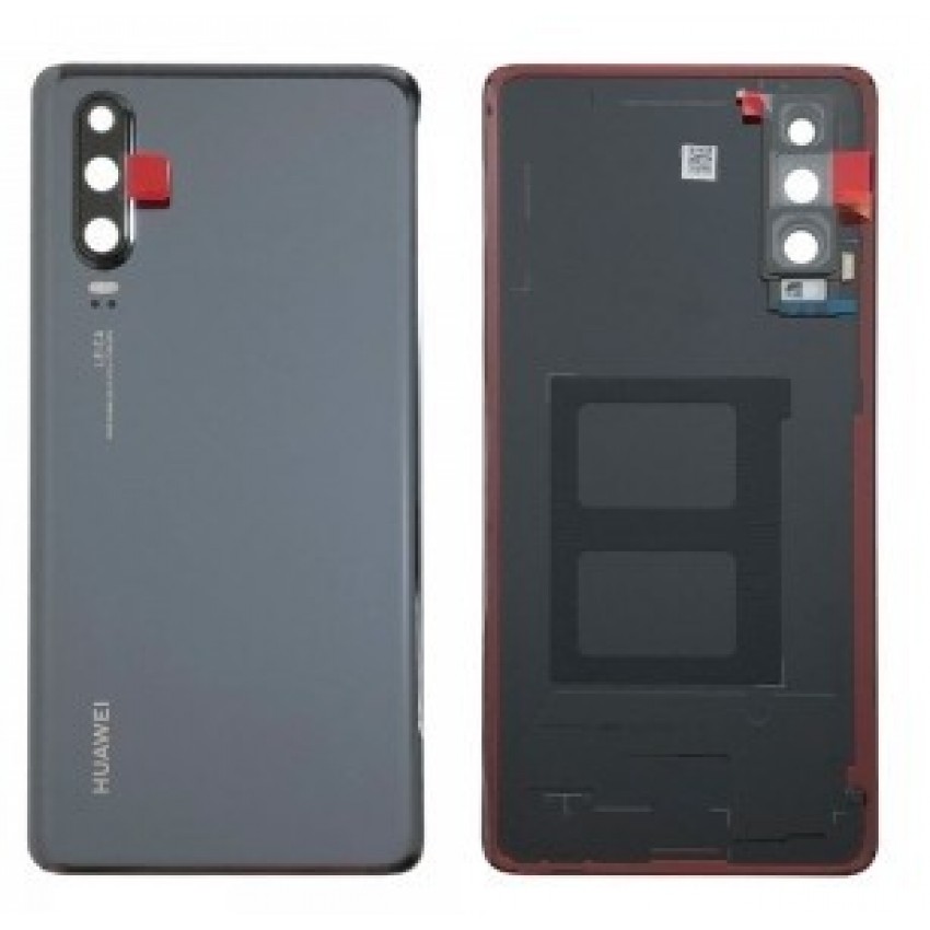 Back cover for Huawei P30 Black original (service pack)