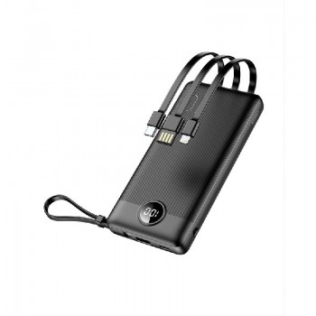 Ārējais akumulators POWER BANK VEGER C10 10000mAh (USB,USB-A,Type-C,MicroUSB,lightning) black