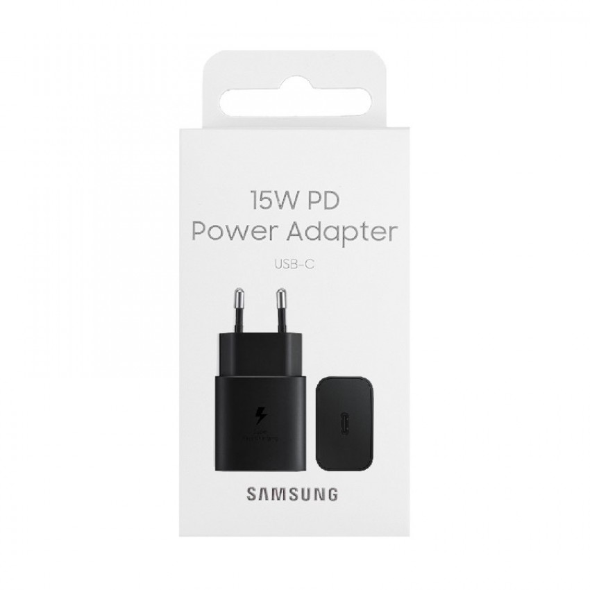 Charger original Samsung Fast Charging (Type-C) (EP-T1510NBEGEU) (15W) black in box