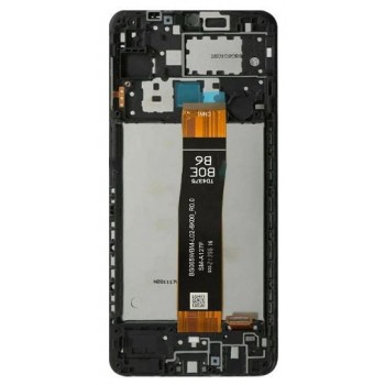 LCD screen Samsung A127 A12s 2021 with touch screen and frame Black original (service pack)