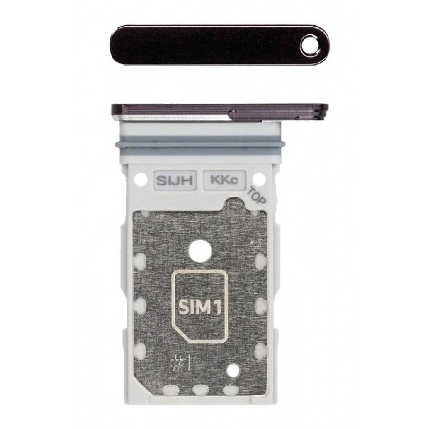 SIM card holder Samsung S908 S22 Ultra Dual Phantom Black original (service pack)