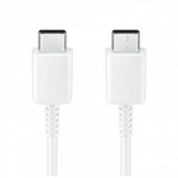 Oriģinālais Samsung USB kabelis "USB-C (C tips) uz USB-C (C tips)" (EP-DW767JWE) balts (1,8 M)