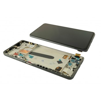 Ekranas Xiaomi Mi 11i/Mi 11X/Mi 11X Pro/Poco F3 su lietimui jautriu stikliuku ir rėmeliu Black originalus (service pack)