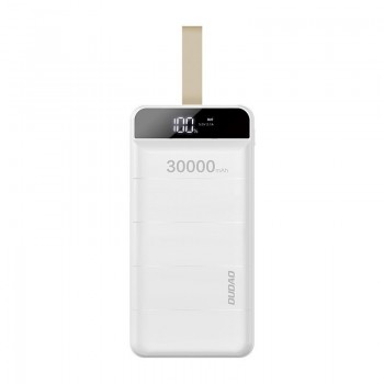 External battery POWER BANK Dudao (K8s) 30000mAh (2xUSB; 1xUSB-C; LCD) white