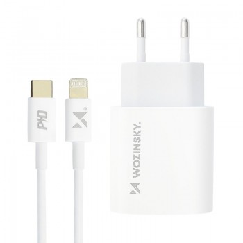 Charger Wozinsky (WWC-03) + "USB-C (Type-C) to Lightning Cable" (1xUSB-C 20W) black